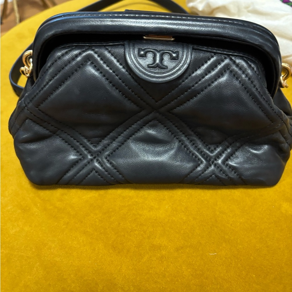 Tory Burch Black Quilted Leather Bag